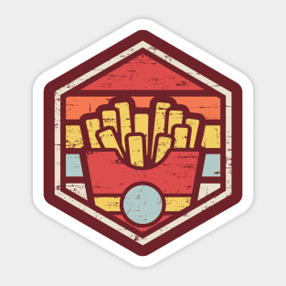 Retro Badge Fries Sticker